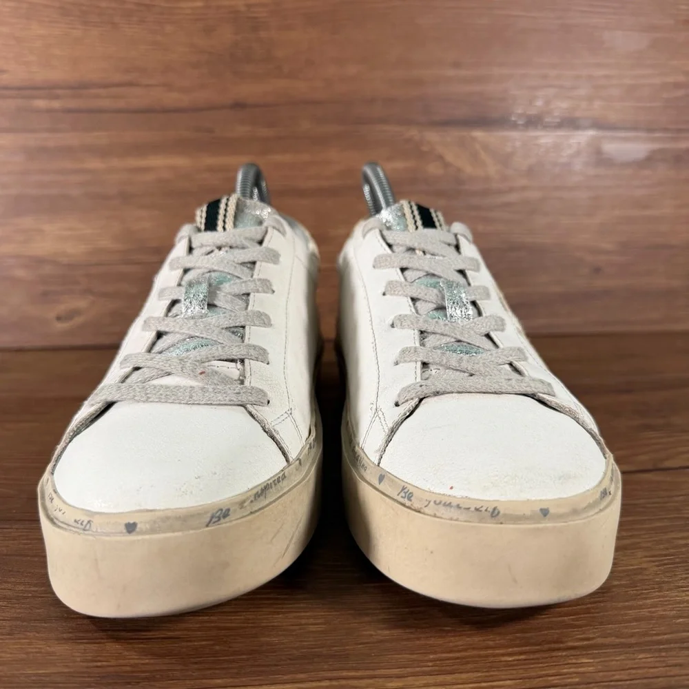 SHU SHOP Pixie White Leather Low Top Sneakers Women’s‎ Size 8 Shoes